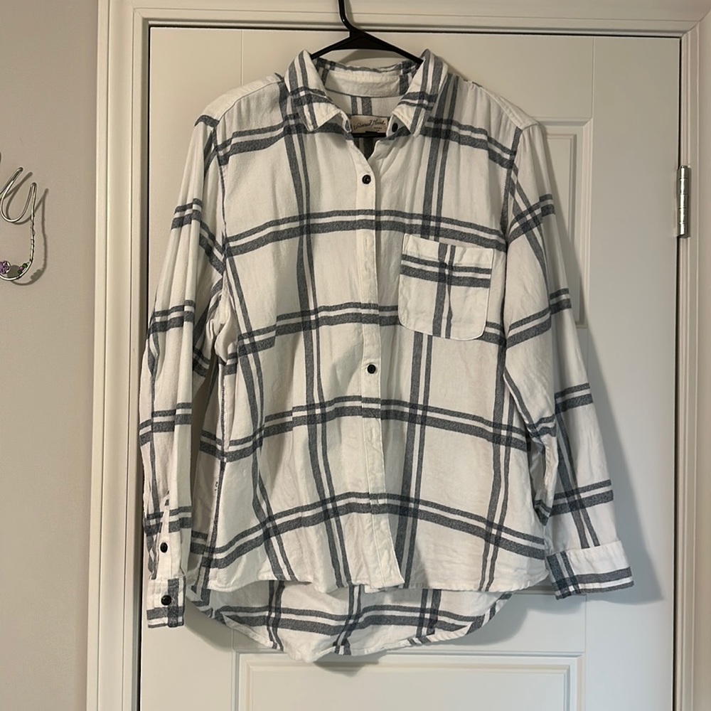 White and Blue Flannel.
